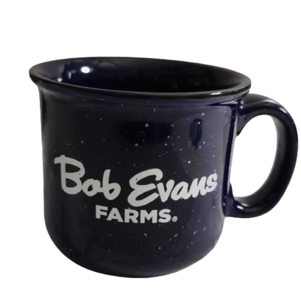 Bob Evans Farms Blue Speckled 12 oz Country Cabin Soup Mug Coffee Tea Cup